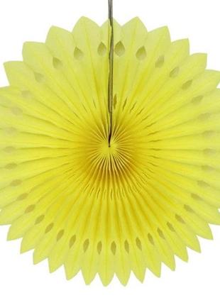 Гирлянда веер желтый - диаметр 20см