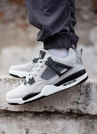 Мужские кроссовки nike air jordan 4 retro grey