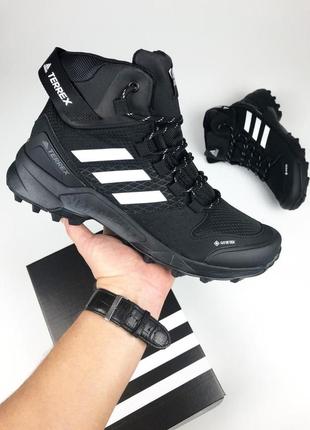 Мужские кроссовки adidas terrex черные белым