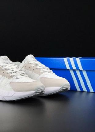 Мужские кроссовки adidas zx 22 boost белые с бежевым\серые (11...