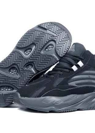 Мужские зимние кроссовки adidas yeezy boost 700, черные