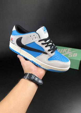 Мужские кроссовки демисезон   nike sb dunk  playstation бежевы...