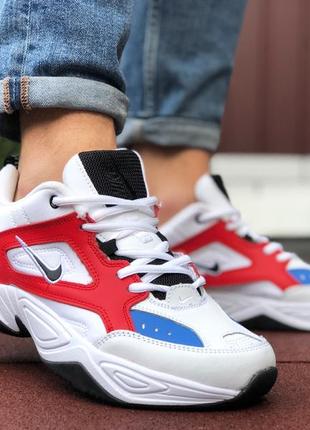 Мужские кроссовки nike m2k tekno, белые с красным  тольки 44 р...