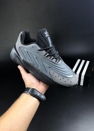 Чоловічі кросівки adidas ozelia  темно сірі