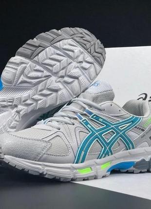 Женские кроссовки asics gel kahana 8 серые с голубым