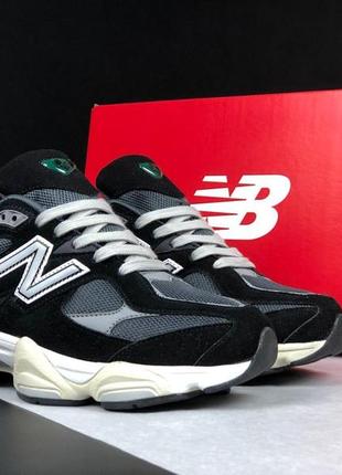 Женские кроссовки new balance 9060 черные с серым