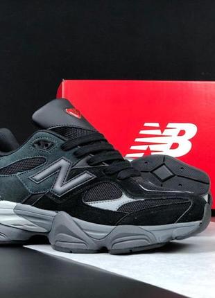 Мужские зимние кроссовки new balance 9060 черные с серым