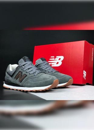 Мужские кроссовки new balance 574 classic серые