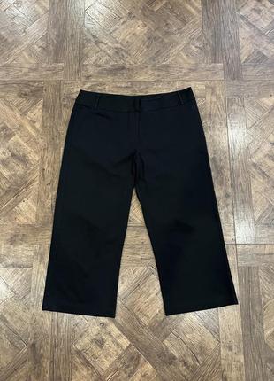 Черные капри/бриджи крой как брюки размер l/xl (14)