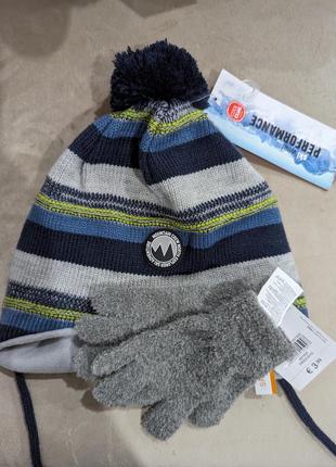 Набор шапка и перчатки для мальчика