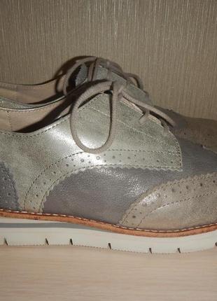 Кожаные туфли gabor р. 39(26 см) кожа