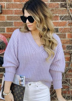 Красивий светр лілового кольору від h&m