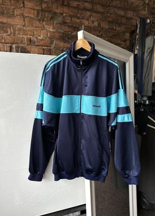 Vintage adidas zip up light jacket blue