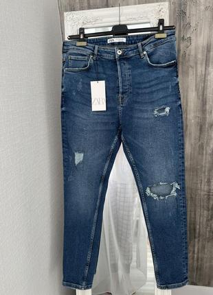 Джинси на великі стегна zara трендові завужені джинси рвані дж...