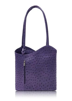 Шкіряна сумка жіноча сумка-рюкзак