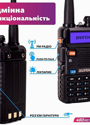 Рация Baofeng UV-5R MK4  UHF/VHF, 8 Вт