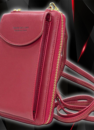 Жіноча сумка-клатч портмоне Baellerry   екошкіра (бордо)
