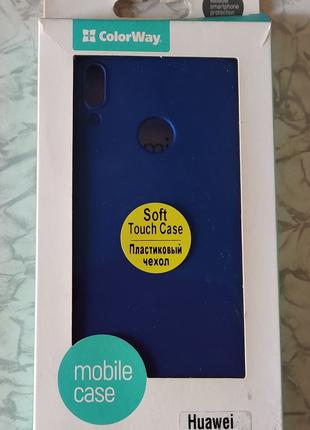 Чохол Colorway Huawei Y7 2019 soft touch blue