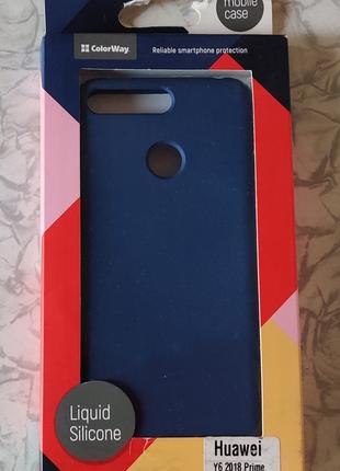 Чохол Colorway Huawei Y6 2018 prime silicon blue