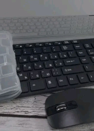 Бездротова клавіатура + мишка для комп'ютера ПК і ноутбука