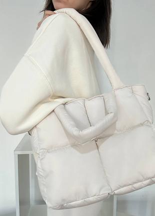 Жіноча сумка молочна сумка нейлонова сумка подушка дута сумочка