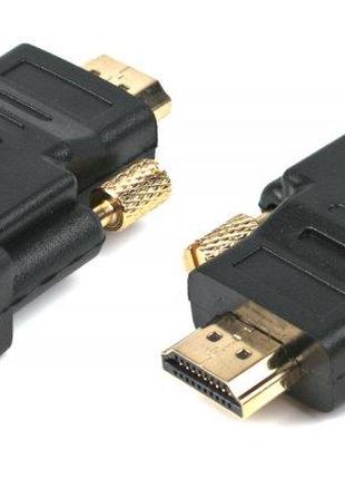 Адаптер A-HDMI-DVI-1, папа HDMI/DVI папа, позолоченные контакты