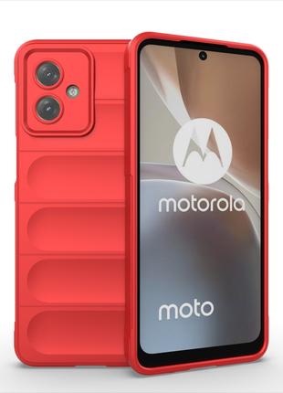 Противоударный силиконовый чехол для Motorola G54 Red микрофибра