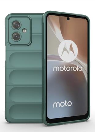 Противоударный силиконовый чехол для Motorola G54 Green микроф...