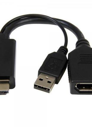 Адаптер-переходник HDMI на DisplayPort Cablexpert A-HDMIM-DPF-01