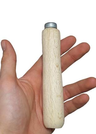Ручка деревянная для напильника точеная 13.5 см с металлически...