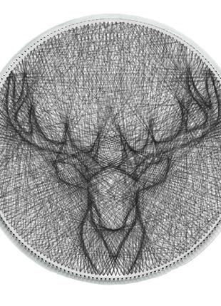 Картина нитками ArtLover Олень string art 50 см