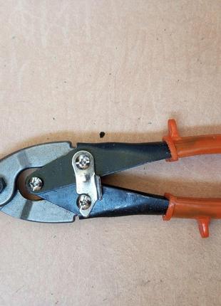 Ножницы по металлу, 250 мм, прав, обливные рукоятки SPARTA