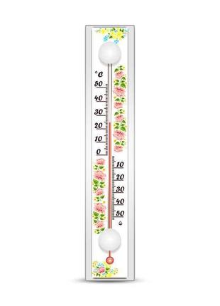 Термометр Сонячна парасолька вик. 1 Рожеві квіти ТМ Склоприлад