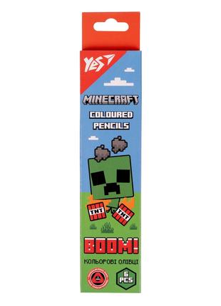Олівці кольорові YES 6 кольорів "Minecraft"