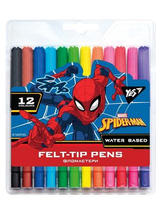 Фломастеры YES 12 цветов Marvel.Spiderman