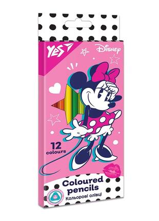 Олівці кольорові YES 12 кольорів "Minnie Mouse"