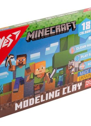 Пластилин YES, 18 цветов, 360г "Minecraft"