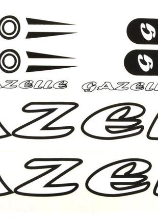 Наклейка Gazelle на раму велосипеда, белый (NAK047)