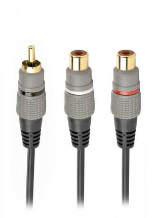 Аудио кабель Cablexpert CCAP-RCAM2F-0.2M, 1 RCA-тюльпан/2 x RC...