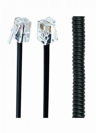 Телефонный спиральный кабель для трубки Cablexpert TC4P4CS-2M,...