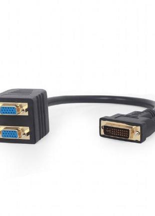 Разветвитель DVI сигнала Cablexpert A-DVI-2VGA-01, на 2 порта VGA