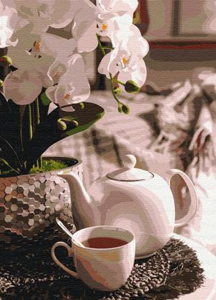 Картина за номерами Brushme Чайна вечірка в орхідеях 40х50см B...
