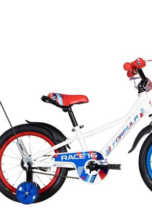 Детский Велосипед 16" Formula RACE 2022 Размер 8.5" белый с кр...