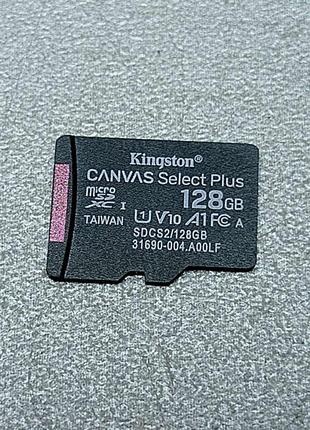 Карта флеш пам'яті Б/У Kingston microSD 128GB