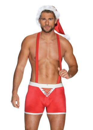 Мужской костюм мистера Санта Клауса Obsessive Mr Claus Красно-...