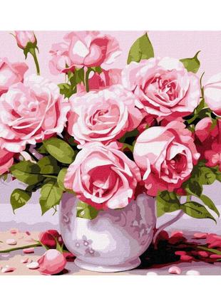 Картина по номерам "Розовые розы" KHO3254 40х50 см