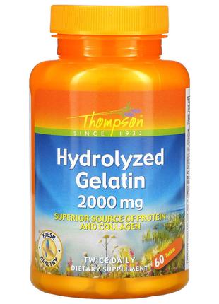 Гидролизат желатина Thompson Hydrolyzed Gelatin, 2000 mg, 60 T...