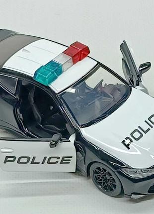 Машинка Автопром BMW M4 Поліція 1:32 чорна 68701J