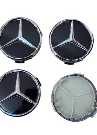 Колпачки, заглушки на диски Mercedes-Benz 75 мм / 72 мм с коль...
