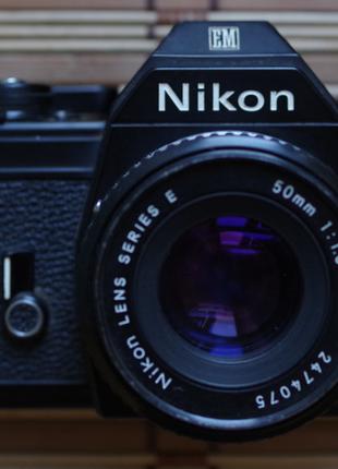 Фотоаппарат Nikon EM + Nikon series E 50mm 1,8